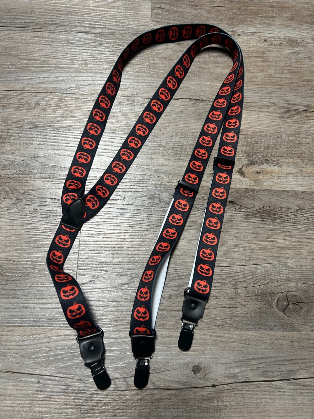 Halloween H&M JOL jack o lantern Pumpkin adult suspenders